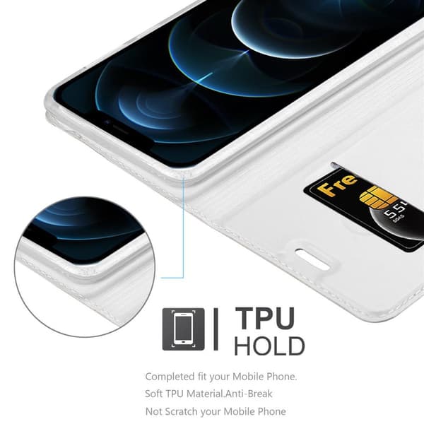 iPhone 12 PRO MAX Skal Fodral med magnetisk stängning, ståfunktion och kortficka Mobilskydd