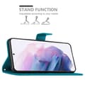 Miniatyrbild 4 av 9: Samsung Galaxy S21 5G Skal Fodral i blomdesign Mobilskydd Case Cover med magnetisk stängning, ståfunktion och kortplatser