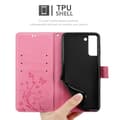 Miniatyrbild 6 av 9: Samsung Galaxy S21 5G Skal Fodral i blomdesign Mobilskydd Case Cover med magnetisk stängning, ståfunktion och kortplatser