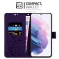 Miniatyrbild 3 av 9: Samsung Galaxy S21 5G Skal Fodral i blomdesign Mobilskydd Case Cover med magnetisk stängning, ståfunktion och kortplatser