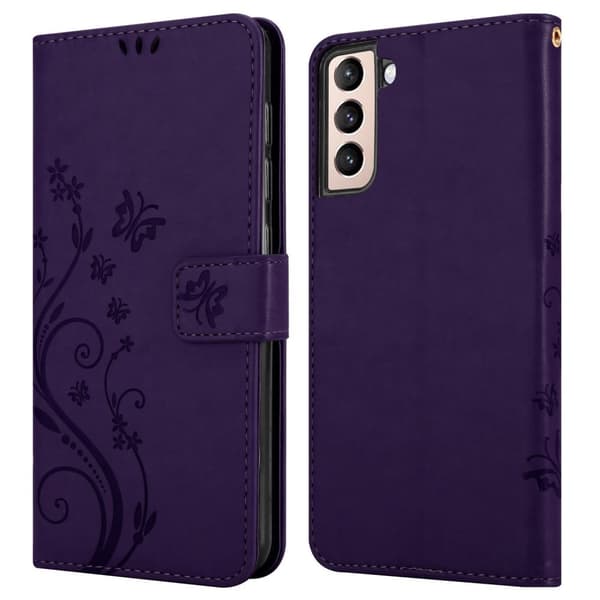 Samsung Galaxy S21 5G Pungetui Cover Blomster ()