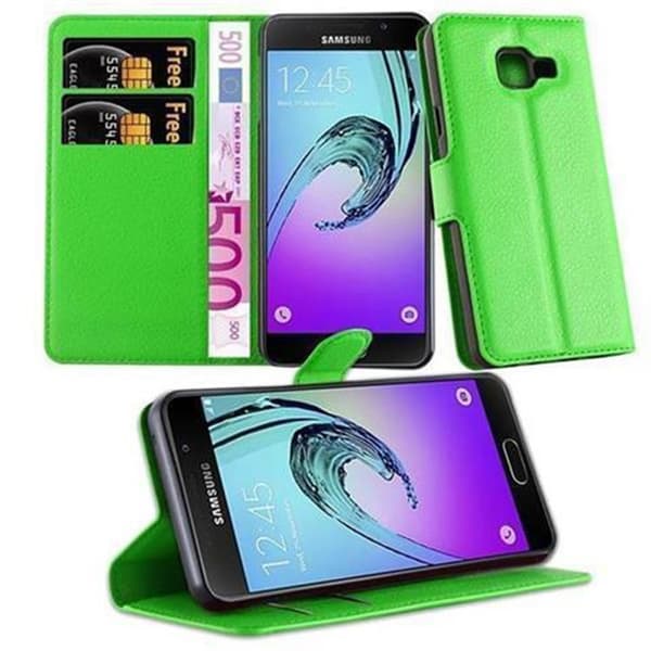 Samsung Galaxy A3 2016 Suojakotelo Lompakkokotelo Matkapuhelinkotelo Suojakuori jossa magneettisuljenta, jalusta-toiminto ja korttitasku