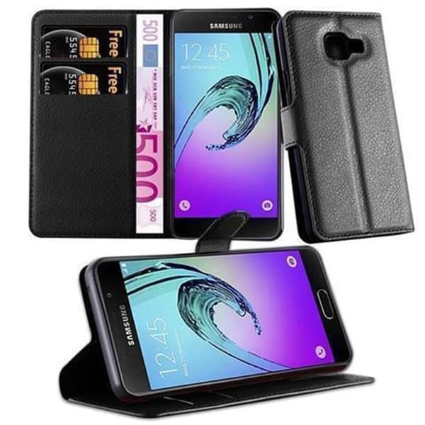 Samsung Galaxy A3 2016 Suojakotelo Lompakkokotelo Matkapuhelinkotelo Suojakuori jossa magneettisuljenta, jalusta-toiminto ja korttitasku