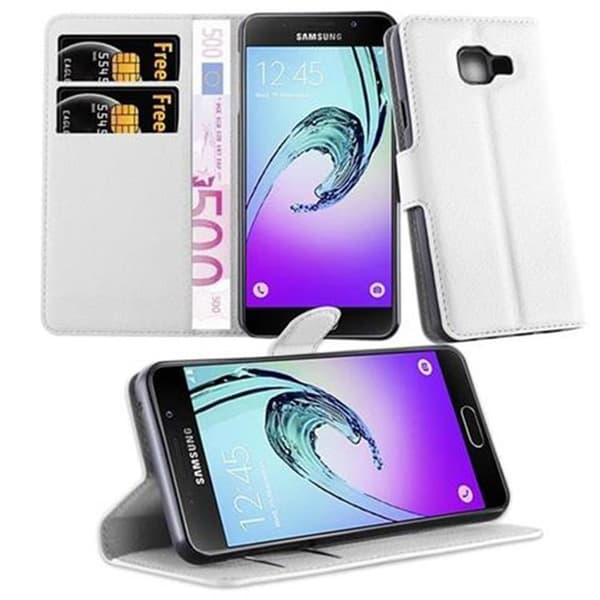 Samsung Galaxy A3 2016 Suojakotelo Lompakkokotelo Matkapuhelinkotelo Suojakuori jossa magneettisuljenta, jalusta-toiminto ja korttitasku