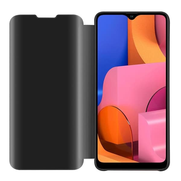 Etui for Samsung Galaxy A20s Deksel Clear View Mirror Beskyttelsesetui med stativfunksjon 360 graders beskyttelse