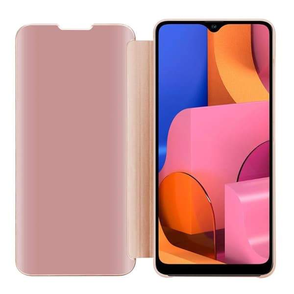 Samsung Galaxy A20s Lompakkokotelo Matkapuhelinkotelo Suojakuori Clear View Mirror Suojakotelo jalusta toiminto 360 asteen suojaus