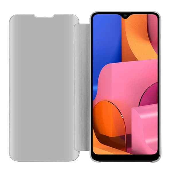 Samsung Galaxy A20s Lompakkokotelo Matkapuhelinkotelo Suojakuori Clear View Mirror Suojakotelo jalusta toiminto 360 asteen suojaus
