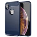 Miniatyrbild 1 av 11: iPhone XS MAX Skal Fodral av flexibelt TPU-silikon i rostfritt stål-kolfiber-look Skyddsfodral