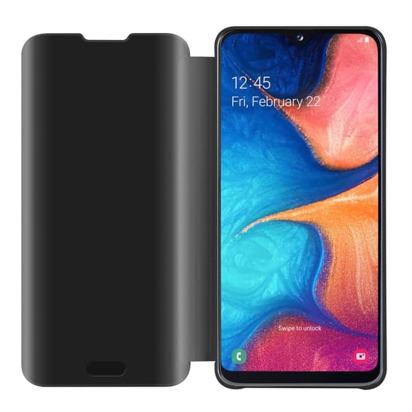 Samsung Galaxy A10e / A20e Skal Plånboksfodral Clear View Mirror Skyddsomslag med standfunktion 360 graders skydd