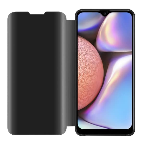 Etui for Samsung Galaxy A10s / M01s Deksel Clear View Mirror Beskyttelsesetui med stativfunksjon 360 graders beskyttelse