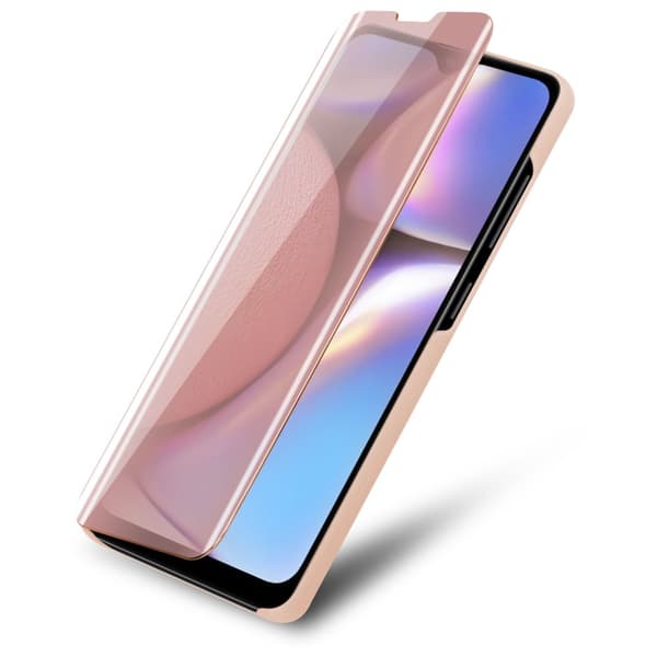 Etui for Samsung Galaxy A10s / M01s Deksel Clear View Mirror Beskyttelsesetui med stativfunksjon 360 graders beskyttelse