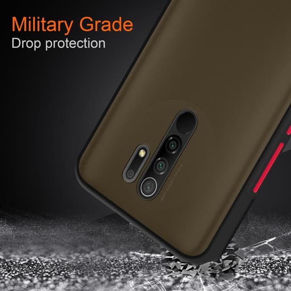 Xiaomi RedMi 9 Suojakuori Suojakotelo Hybrid jossa on TPU-silikoni sisäpuolella ja matta muovinen takapuoli