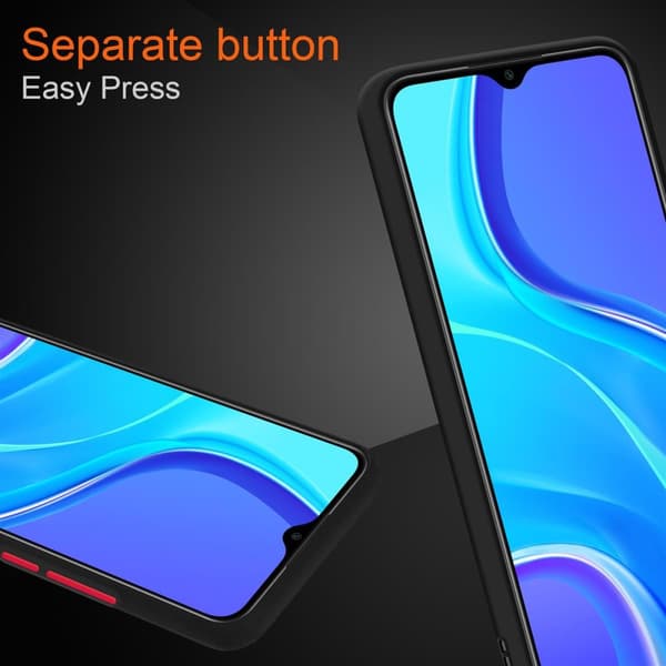 Xiaomi RedMi 9 Suojakuori Suojakotelo Hybrid jossa on TPU-silikoni sisäpuolella ja matta muovinen takapuoli