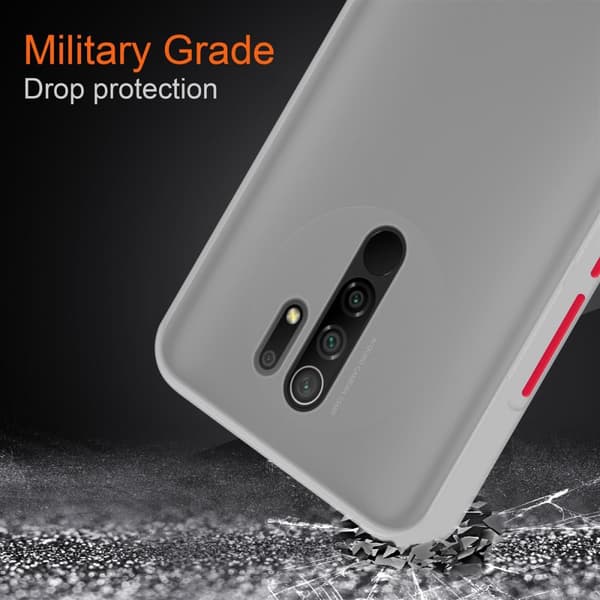 Xiaomi RedMi 9 Suojakuori Suojakotelo Hybrid jossa on TPU-silikoni sisäpuolella ja matta muovinen takapuoli