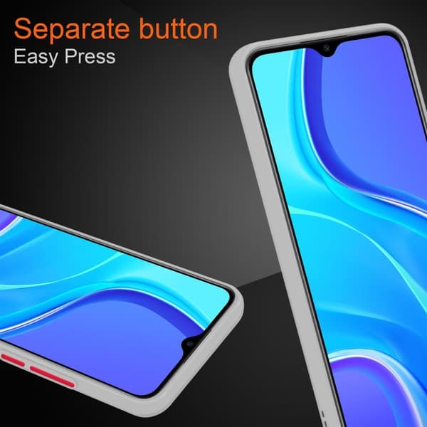Xiaomi RedMi 9 Suojakuori Suojakotelo Hybrid jossa on TPU-silikoni sisäpuolella ja matta muovinen takapuoli