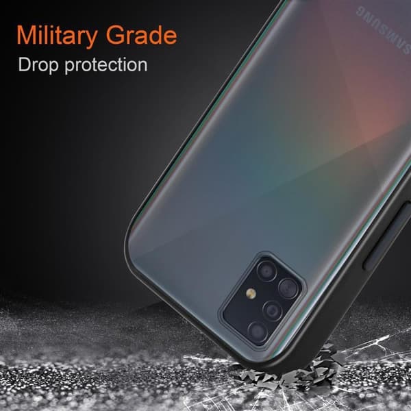 Deksel for Samsung Galaxy A51 4G / M40s med TPU-silikon på innsiden og matt plast på baksiden