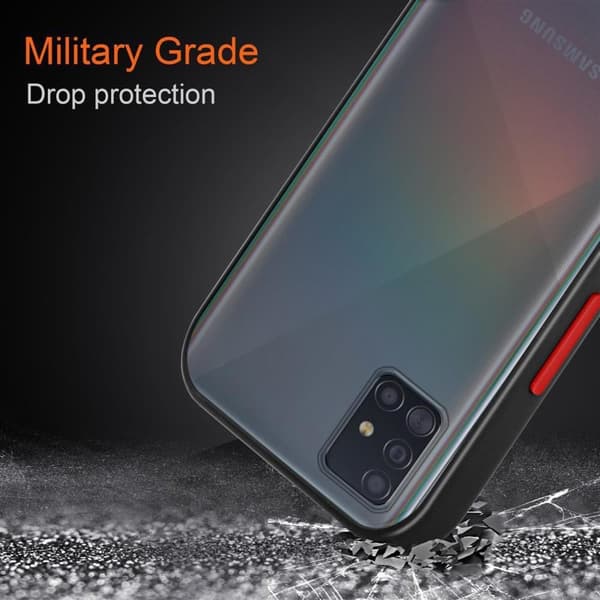 Deksel for Samsung Galaxy A51 4G / M40s med TPU-silikon på innsiden og matt plast på baksiden