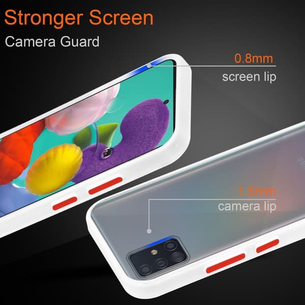 Deksel for Samsung Galaxy A51 4G / M40s med TPU-silikon på innsiden og matt plast på baksiden