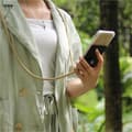 Pikkukuva 4 / 8: Samsung Galaxy NOTE 20 Suojakuori ketju Samsung Galaxy NOTE 20 Silikoni suojakotelo hopea renkaat, johto hihna ja irrotettava asia