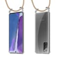 Pikkukuva 8 / 8: Samsung Galaxy NOTE 20 Suojakuori ketju Samsung Galaxy NOTE 20 Silikoni suojakotelo hopea renkaat, johto hihna ja irrotettava asia