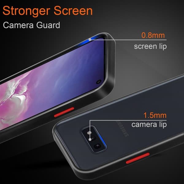Deksel for Samsung Galaxy S10e med TPU-silikon på innsiden og matt plast på baksiden
