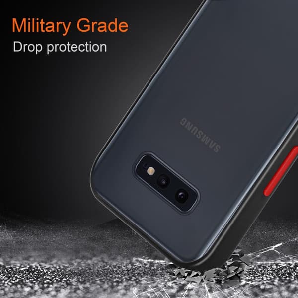Deksel for Samsung Galaxy S10e med TPU-silikon på innsiden og matt plast på baksiden