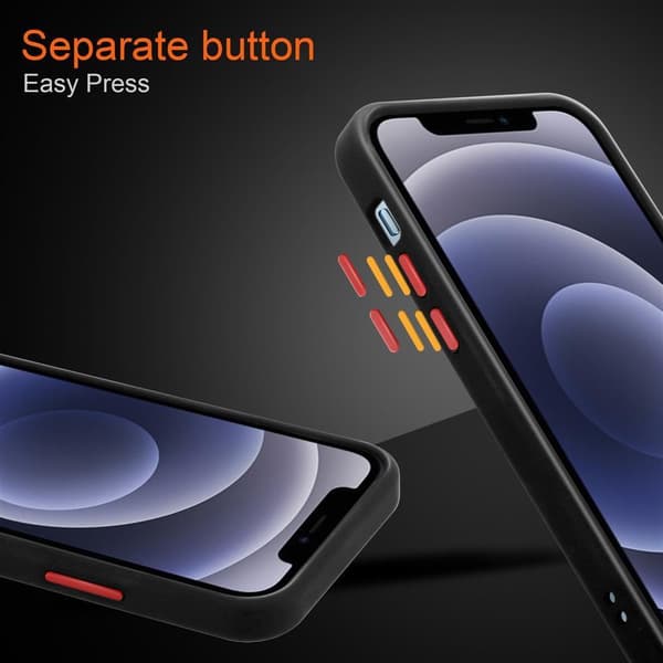 Apple iPhone 12 / 12 PRO Suojakuori Suojakotelo Hybrid jossa on TPU-silikoni sisäpuolella ja matta muovinen takapuoli