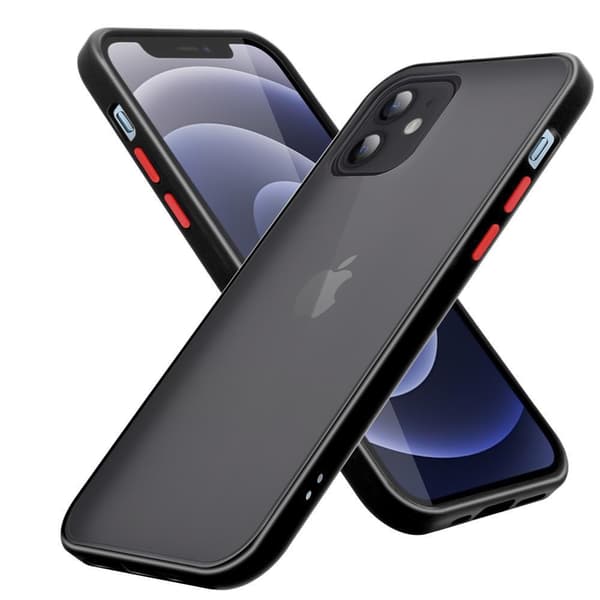 Apple iPhone 12 / 12 PRO Suojakuori Suojakotelo Hybrid jossa on TPU-silikoni sisäpuolella ja matta muovinen takapuoli