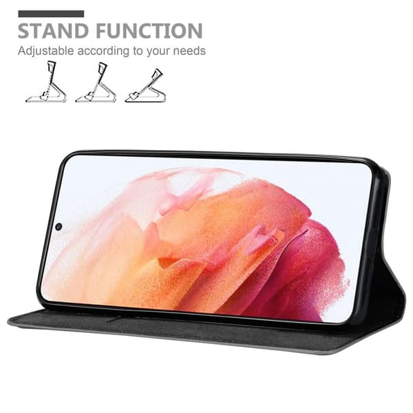 Samsung Galaxy S21 5G Suojakotelo Suojakuori Lompakkokotelo Matkapuhelinkotelo jossa magneettisuljenta, jalusta-toiminto ja korttitasku