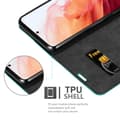 Pikkukuva 4 / 8: Samsung Galaxy S21 5G Suojakotelo Suojakuori Lompakkokotelo Matkapuhelinkotelo jossa magneettisuljenta, jalusta-toiminto ja korttitasku