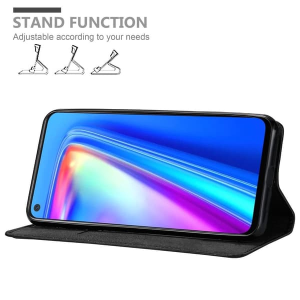 Lommebokdeksel til Realme 7 4G Deksel med magnetisk lukking, stativfunksjon og kortlomme