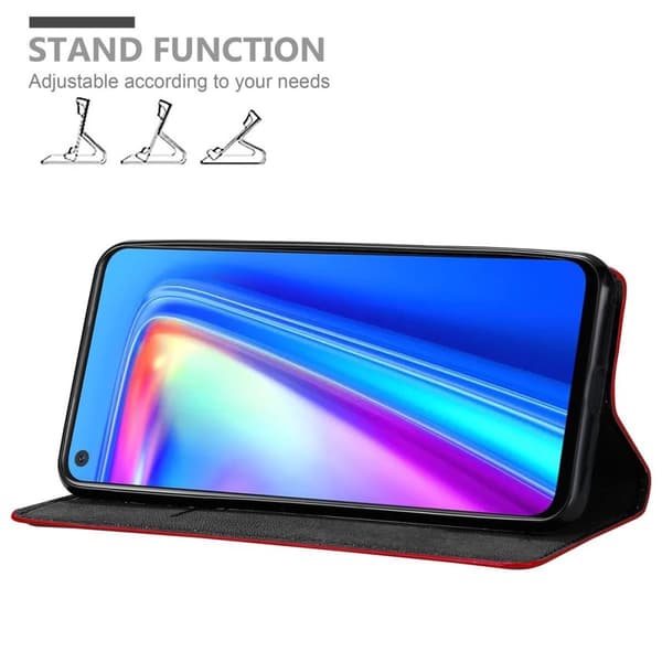 Lommebokdeksel til Realme 7 4G Deksel med magnetisk lukking, stativfunksjon og kortlomme
