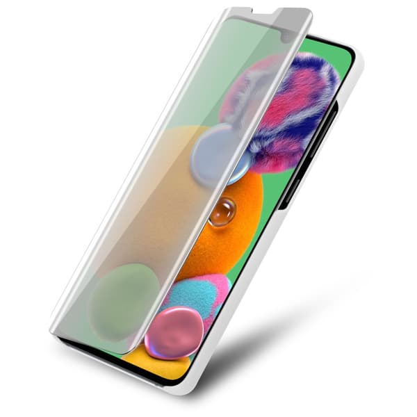 Samsung Galaxy A90 5G Skal Plånboksfodral Clear View Mirror Skyddsomslag med standfunktion 360 graders skydd