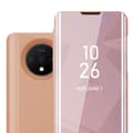 Miniatyrbild 1 av 7: OnePlus 7T Skal Plånboksfodral Clear View Mirror Skyddsomslag med standfunktion 360 graders skydd