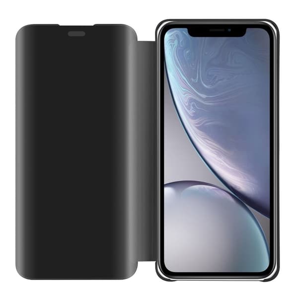 Apple iPhone XR Lompakkokotelo Matkapuhelinkotelo Suojakuori Clear View Mirror Suojakotelo jalusta toiminto 360 asteen suojaus