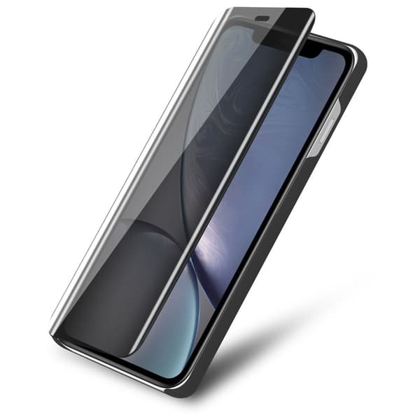 Apple iPhone XR Lompakkokotelo Matkapuhelinkotelo Suojakuori Clear View Mirror Suojakotelo jalusta toiminto 360 asteen suojaus