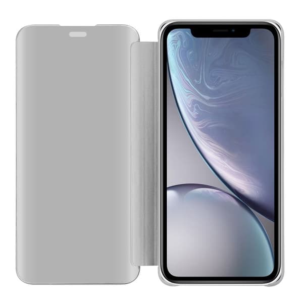 iPhone XR Skal Plånboksfodral Clear View Mirror Skyddsomslag med standfunktion 360 graders skydd