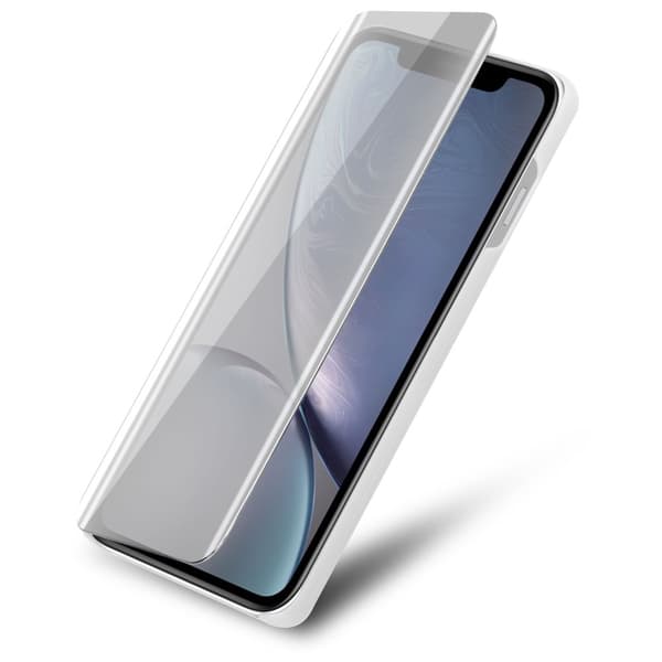 iPhone XR Skal Plånboksfodral Clear View Mirror Skyddsomslag med standfunktion 360 graders skydd