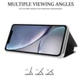 Miniatyrbild 5 av 7: iPhone XR Skal Plånboksfodral Clear View Mirror Skyddsomslag med standfunktion 360 graders skydd