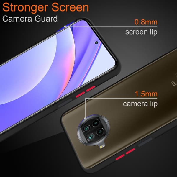 Skal /Mobilskall för Xiaomi Mi 10T LITE Fodral Mobilskydd med TPU-silikon på insidan och matt plast på baksidan
