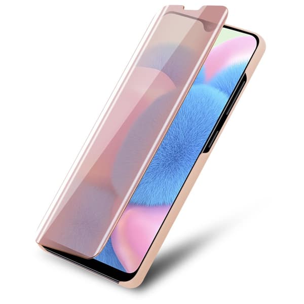 Samsung Galaxy A50 4G / A50s / A30s Lompakkokotelo Matkapuhelinkotelo Suojakuori Clear View Mirror Suojakotelo jalusta toiminto 360 asteen suojaus