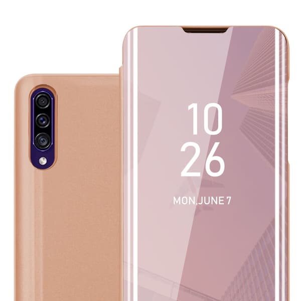 Samsung Galaxy A50 4G / A50s / A30s Lompakkokotelo Matkapuhelinkotelo Suojakuori Clear View Mirror Suojakotelo jalusta toiminto 360 asteen suojaus