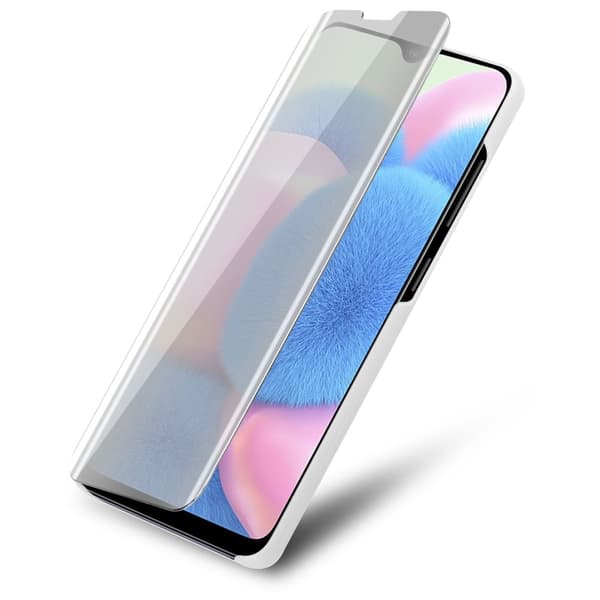 Samsung Galaxy A50 4G / A50s / A30s Lompakkokotelo Matkapuhelinkotelo Suojakuori Clear View Mirror Suojakotelo jalusta toiminto 360 asteen suojaus