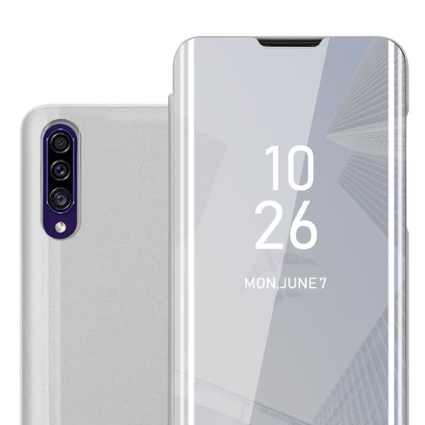 Samsung Galaxy A50 4G / A50s / A30s Lompakkokotelo Matkapuhelinkotelo Suojakuori Clear View Mirror Suojakotelo jalusta toiminto 360 asteen suojaus