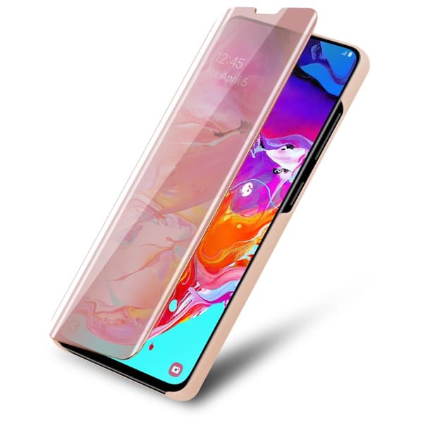 Etui for Samsung Galaxy A70 / A70s Deksel Clear View Mirror Beskyttelsesetui med stativfunksjon 360 graders beskyttelse