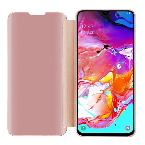 Etui for Samsung Galaxy A70 / A70s Deksel Clear View Mirror Beskyttelsesetui med stativfunksjon 360 graders beskyttelse