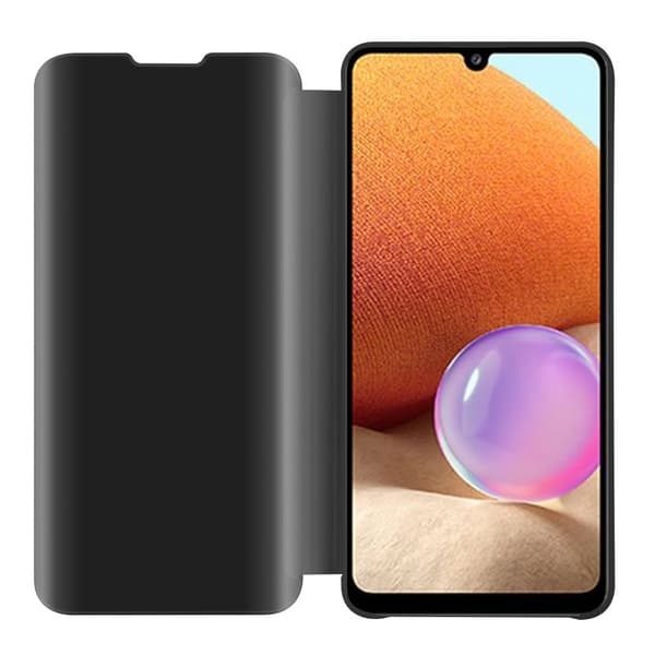 Samsung Galaxy A32 4G Skal Plånboksfodral Clear View Mirror Skyddsomslag med standfunktion 360 graders skydd