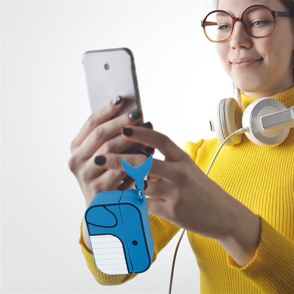 Etui til AirPod PRO 2 Bærbart beskyttelsesetui i silikon til hodetelefoner 3D-etui Nøkkelring