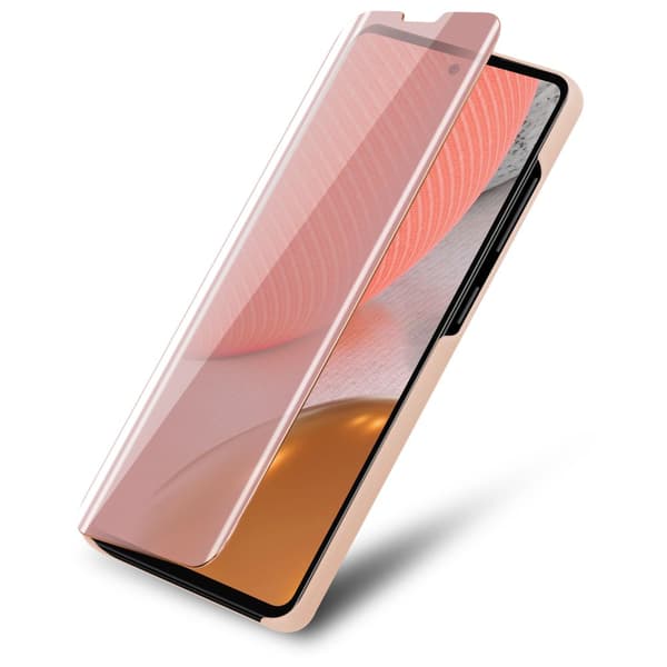Samsung Galaxy A72 4G / 5G Skal Plånboksfodral Clear View Mirror Skyddsomslag med standfunktion 360 graders skydd