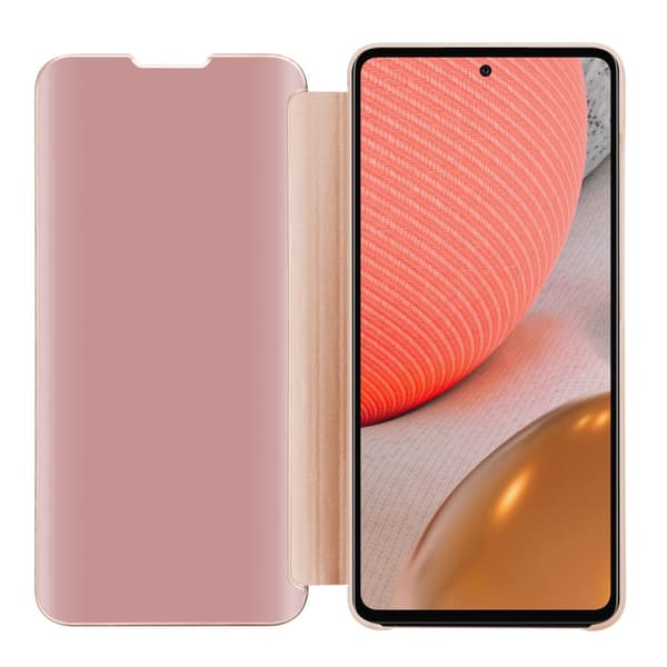 Samsung Galaxy A72 4G / 5G Skal Plånboksfodral Clear View Mirror Skyddsomslag med standfunktion 360 graders skydd